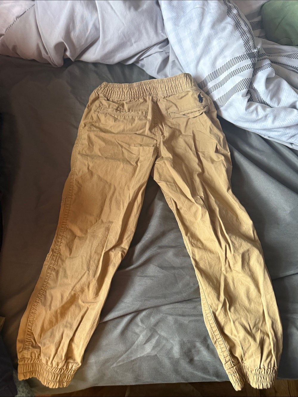 Ralph Lauren Kids Khaki Elastic Cuff Joggers